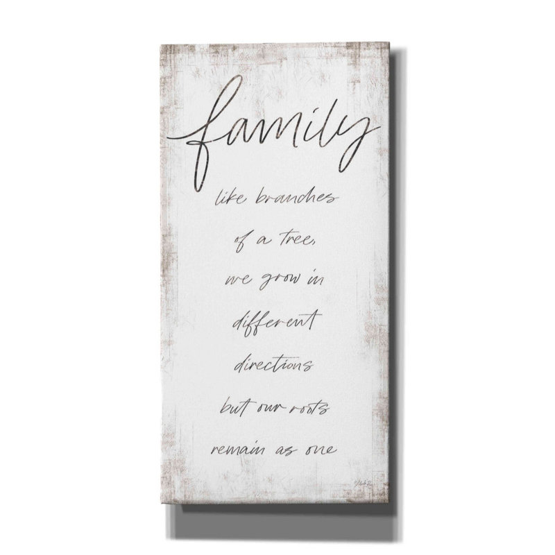 «Family - Like Branches of a Tree» par Marla Rae, art mural sur toile, H 60 po x l 30 po x P 1,5 po