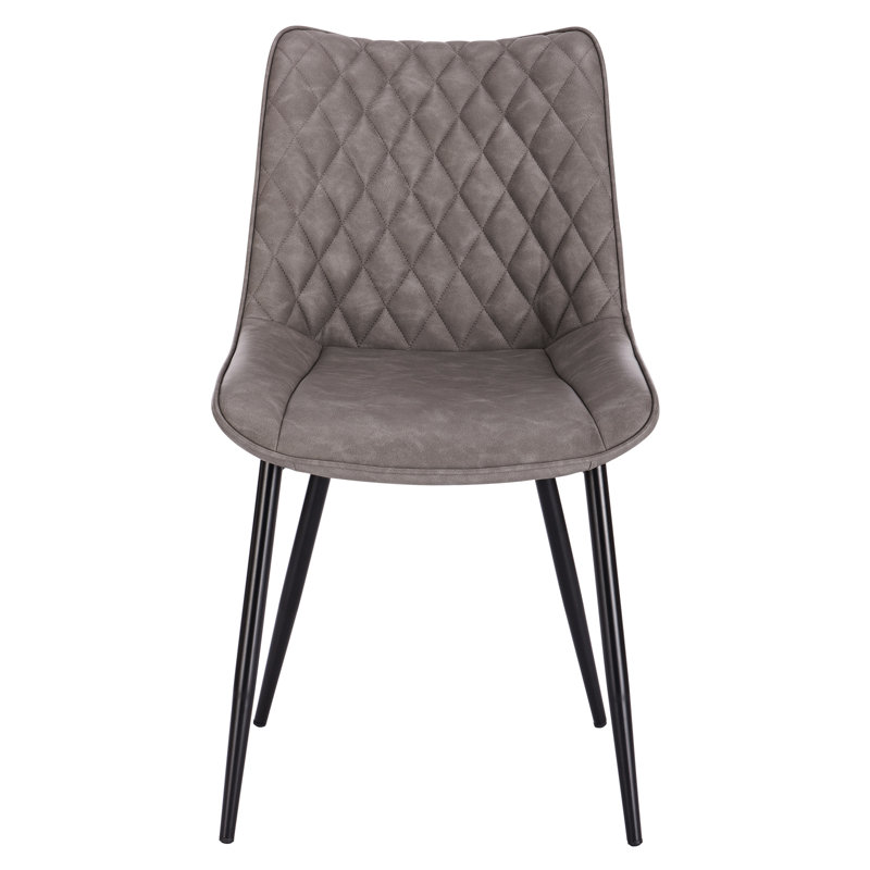 Alhambra 46.5cm H Upholstered Side Chair, Dark Grey, 2