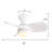 Corabelle 23" 3-Blade Modern Flush Mount Small Ceiling Fan with Remote Control and Light Kit Included, White-1776631203