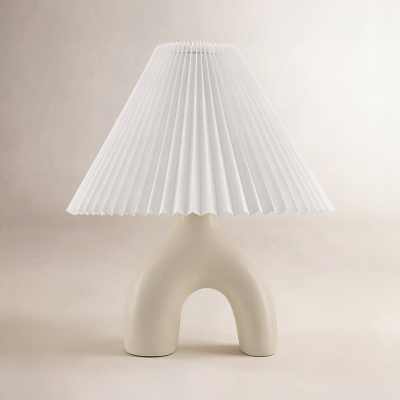 Lampe de table Celes, Blanc, Beige