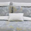 Ensemble de housse de couette réversible en coton standard gris 4 pièces-622910713