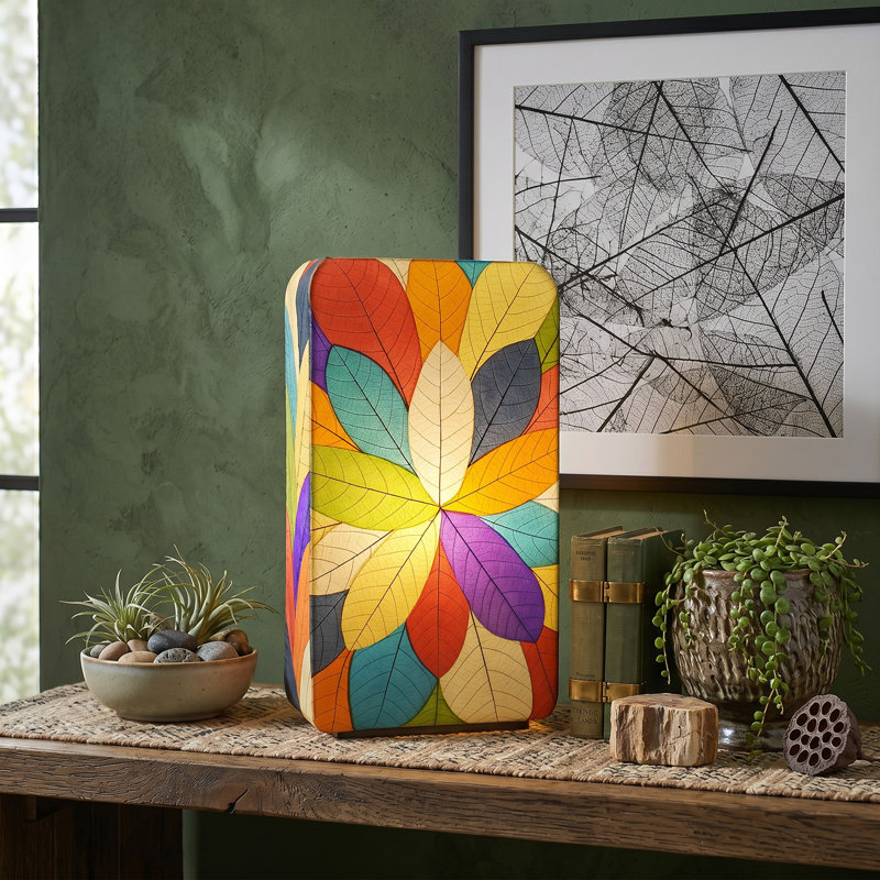 Rebersburg Cocoa Leaves Novelty Lamp, Multi Color