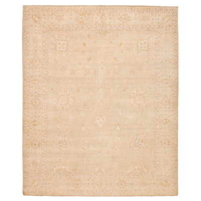 Tapis kaki en laine rectangulaire unique de 8 pi x 9 pi 8 po Aldajuste