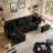 110" Oversized Corduroy U-Shaped Sectional Sleeper Sofa with Pull-Out Bed - 6-Seater Modular Couch with Double Storage Chaises for Living Room & Guest Hosting-29015933-23688094