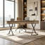 Bureau moderne en cuir selle minimaliste
