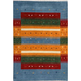 Multicolor Hand-Knotted Wool Stylized Animal Motifs Geometric Modern Contemporary Carpet Rug