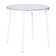 Rabia 31" Bistro Dining Table with Glass Top Flower Pattern Design and Painted Aluminum Base