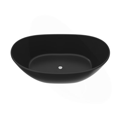 61 Inch Freestanding Solid Surface Soaking Bathtub For Bathroom
