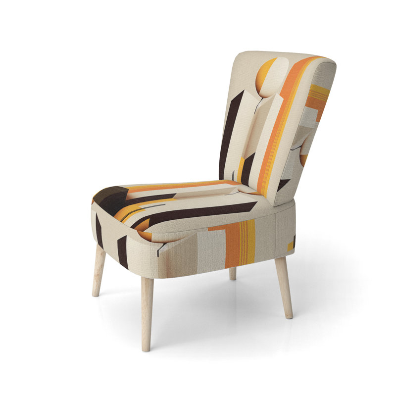 Reality Of Essential Shapes VI - Chaise d'appoint rembourrée minimaliste, chaise d'appoint jaune