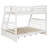 White 2-drawers Twin Over Full Bunk Bed