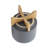 8/10" Planter W/ Wood Stand, Matte Gray-1307657784