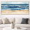 Toile bleue sable, art mural abstrait côtier, océan abstrait rencontre la terre