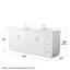 Elan TK 84" Freestanding Double Bathroom Vanity with Quartz Top-1889809112-1889809115-1889809109