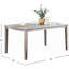 Table de salle à manger contemporaine 6 pièces avec chaises et banc d'appoint-115299795-115299796