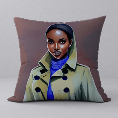 Pillow New ManosMorenas Vibrant Character & Patterns/ size 18"x18"