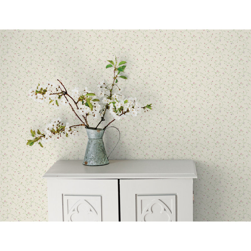 Schofield 10m x 53cm Matte Wallpaper Roll, Pink/Cream