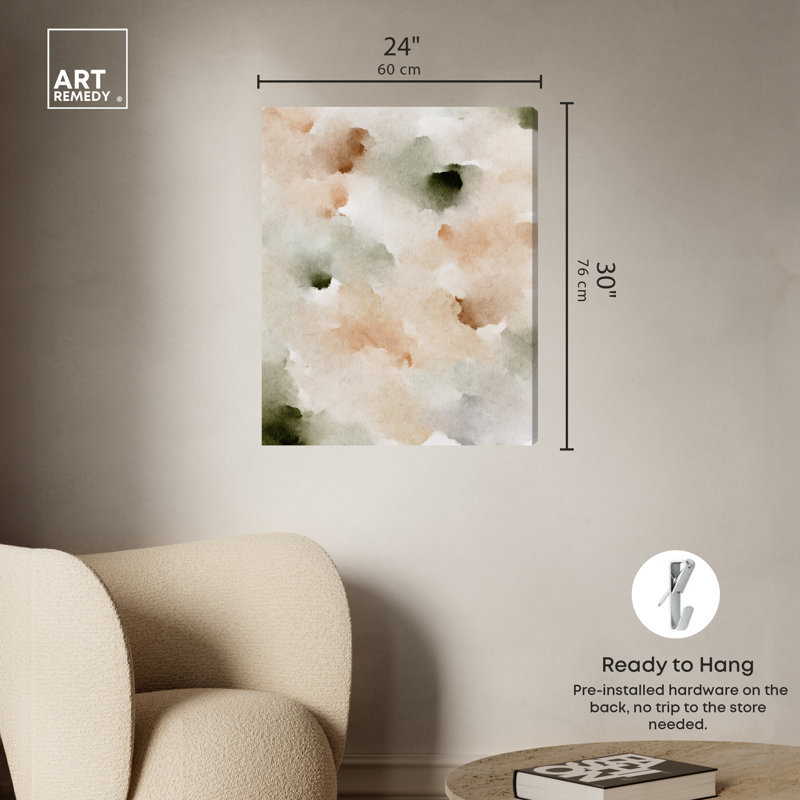 Boules de coton et cannelle, Toile tendue, H 30 po x l 24 po
