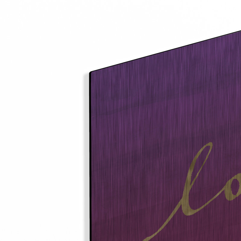 «Love» par Linda Woods, art mural en métal, H 24 po x l 24 po
