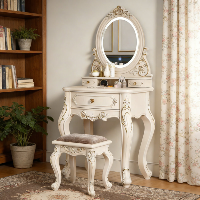 Ensemble de coiffeuse 23,62 "European Classical Beige