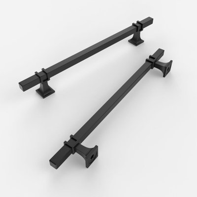 Paquet de 10 poignées d'armoire de 7,5 pouces noir mat, poignées en T pour armoires de cuisine et tiroirs, trou central de 192 mm, poignées de quincaillerie durables