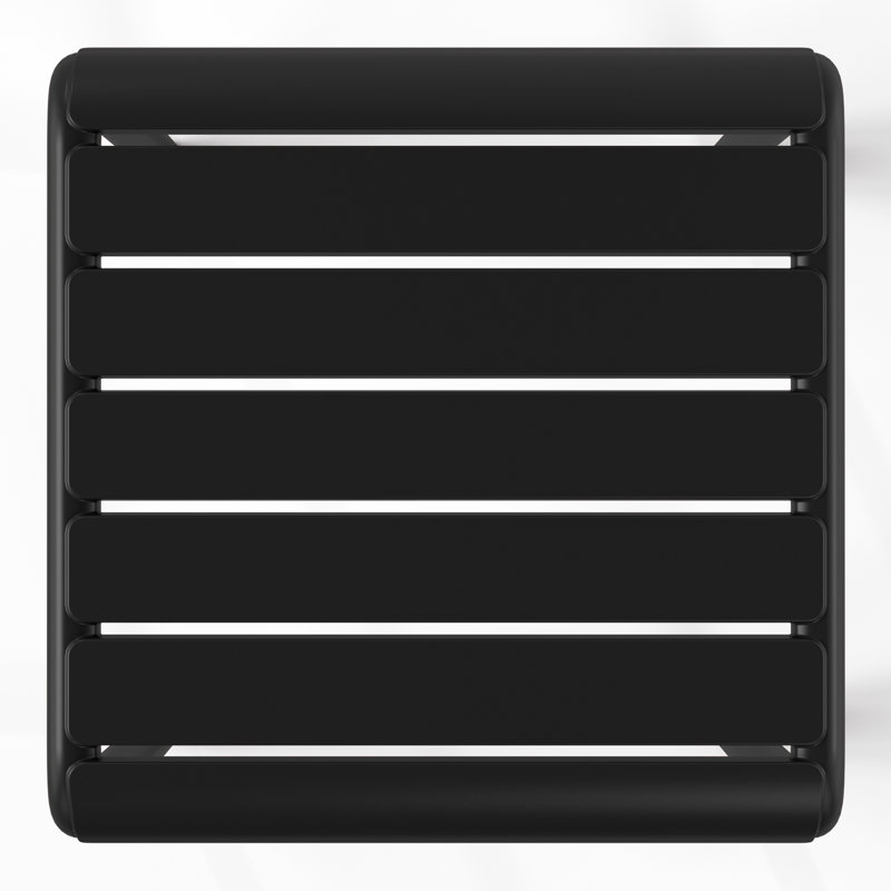 Square Outdoor Side Table, Black