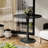 24" Tulip Round Pedestal Dining Table With Metal Base,Black-843285506-852858337