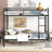 Space-Saving Convertible Metal Bunk Bed With Safety Guardrails-290139616-290139646