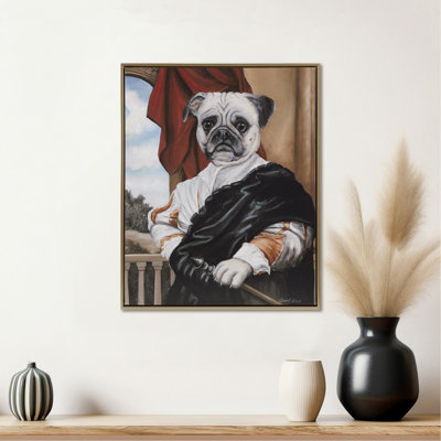 «Captain's Guard Pug», art mural sur toile