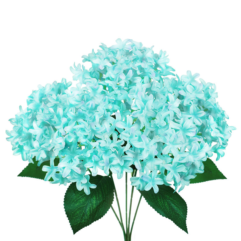 Fabric Hydrangea Arrangement, Tiffany Blue