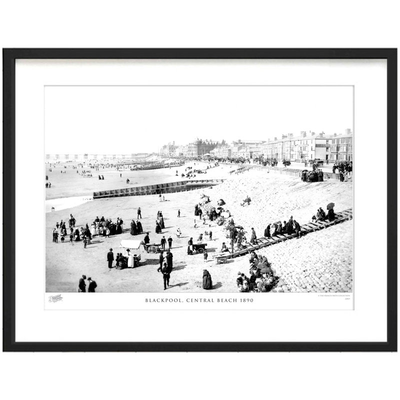 Blackpool, Central Beach 1890 - Single Picture Frame Print, 60cm H x 80cm W x 2.3cm D