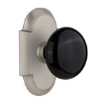 Cottage Plate with Black Porcelain Door Knob