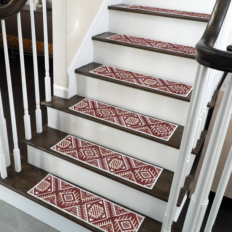 Tapis d'escalier intérieur antidérapant Groenlo, Marron