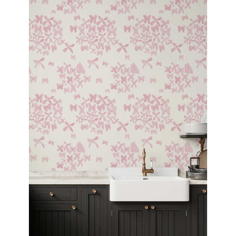 Susan Hable Geometric Wallpaper Double Roll by Susan Hable, Pink