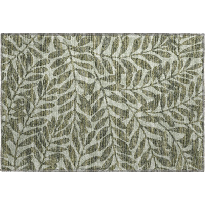 Premium Machine Washable Harsukhman AMF111 Green Rug