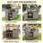 Multifunctional Kitchen Islands With Storage, Stainless Steel And Wood, Mobile Outdoor And Indoor