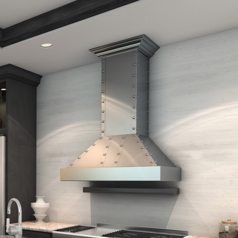 48" Designer Copper 700 CFM Ducted Wall Mount Range Hood in DuraSnow Stainless Steel