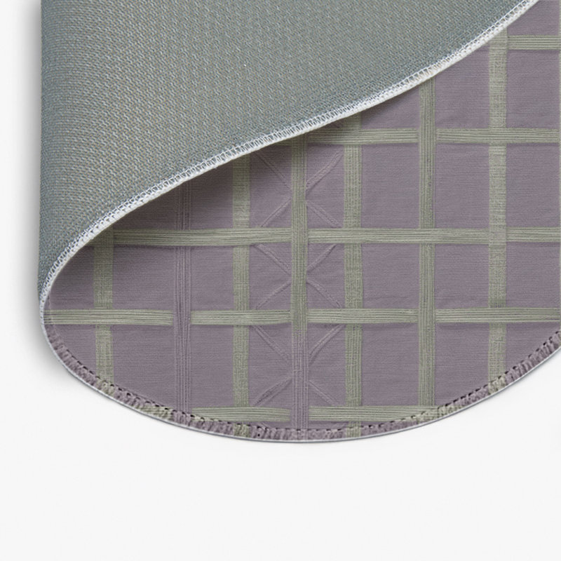 Tapis intérieur et extérieur rose Trellis, Rond 5 pi