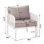 9 Piece Patio Conversation Sets, Modern Outdoor Patio Sectional Furniture Set With Two Square Coffee Table, Waterproof Thick Cushion Deep Seating For Porch, Balcony, White & Light Gray