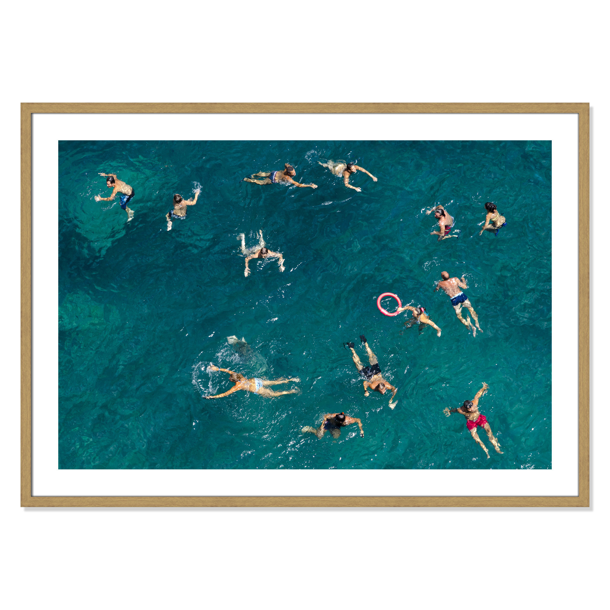 Tonti - Photograph Print, 29.5" H x 41.5" W x 0.75" D, Beige Wood Framed Paper