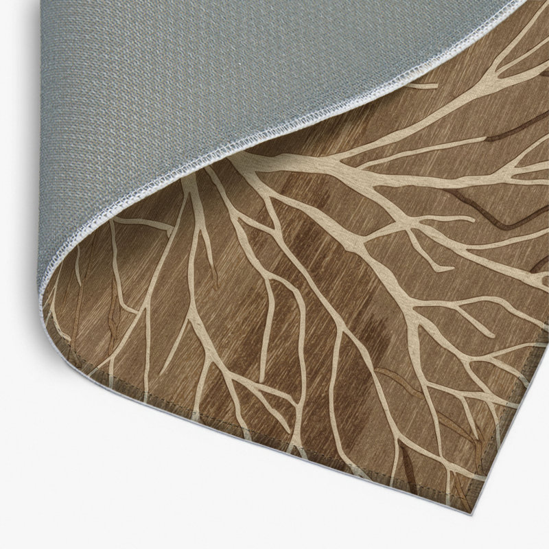 Tapis d'intérieur et d'extérieur brun Nature, Rectangulaire 2 pi x 3 pi