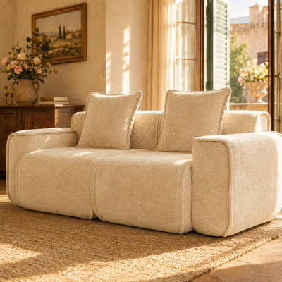 Canapé modulaire en velours Veloria