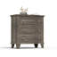 Commode à tiroirs pour chambre à coucher, commode large avec poignée rétro, commode en bois moderne pour meuble de salon-533618914