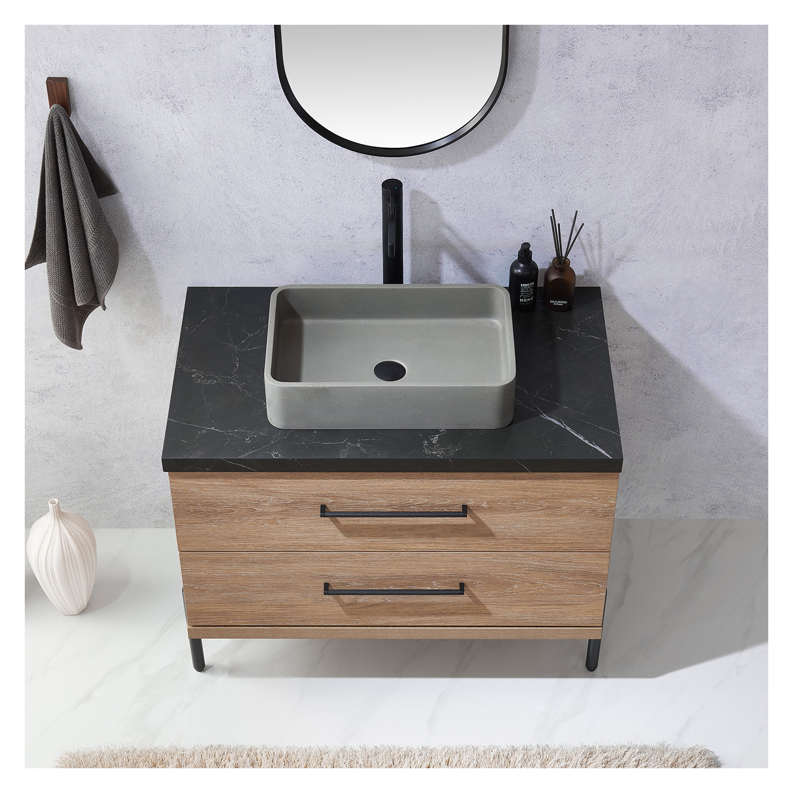 Dasher 36" Single Bathroom Vanity with Mirror