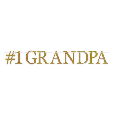 #1 Grandpa Streamer - 6Â¼" x 4' 6" - Pack of 12