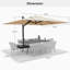 Parasol rectangulaire avec base 10 pi x 13 pi Mcduffy, beige-1085490733-1194222538