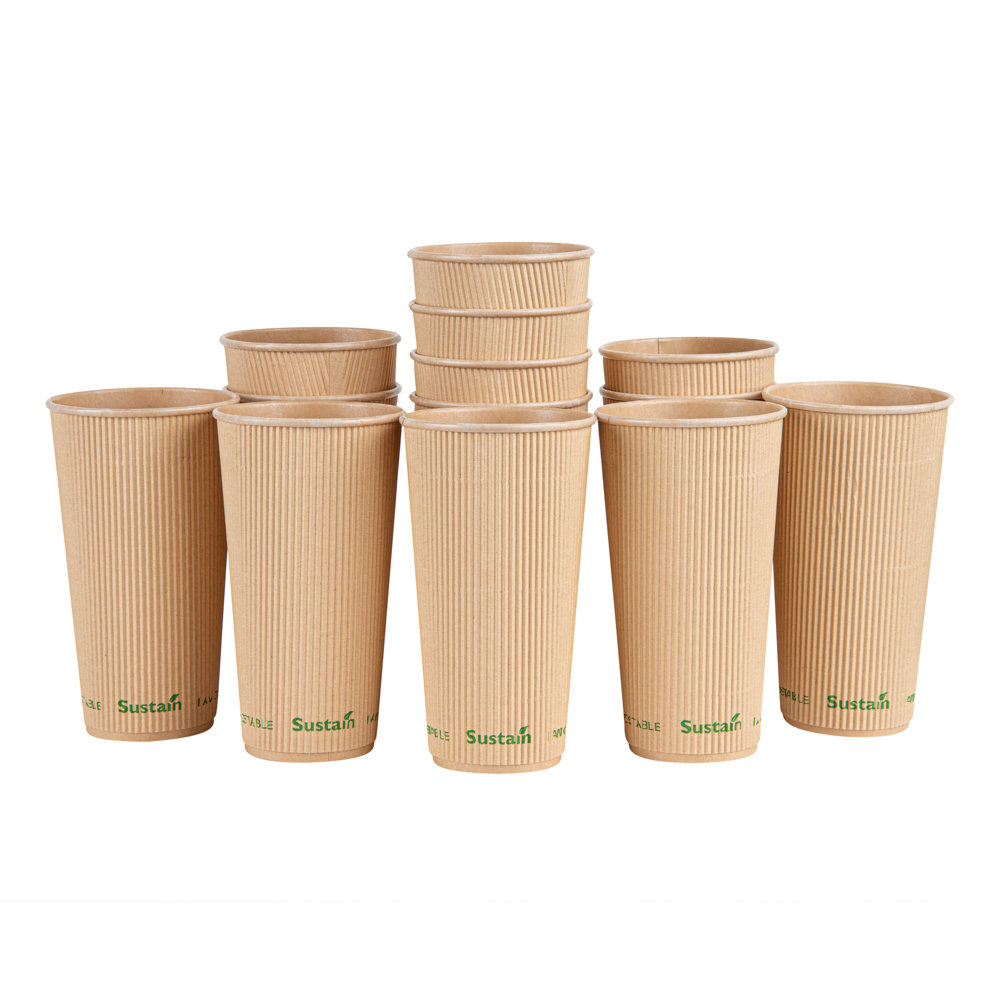Restaurantware Paper Coffee Cups 20 Ounce PackInsulated Ripple Wall ...
