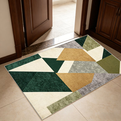 Tapis olive doré pour le salon, doux et confortable, convient à toutes les saisons, facile à entretenir, tapis de sol intérieur lavable à la machine, sous la table de ferme convenant à la chambre à coucher, à la salle à manger, au bureau, au patio, au balcon, à la décoration intérieure