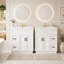Ensemble de meuble-lavabo avec tiroirs et tablettes réglables et lavabos (comprend 2 meubles-lavabos)-803172748