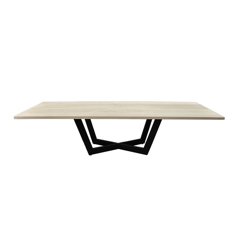 Ziran 60" Solid White Oak Rectangular Conference Table, Natural, 30" H x 60" L x 33" W