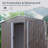 8Ft X 4Ft Outdoor Metal Storage Shed With Metal Foundation-124152490